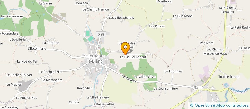 localisation de l'entreprise MONSIEUR BRUNO RENOUX  SAINT-MARC-LE-BLANC