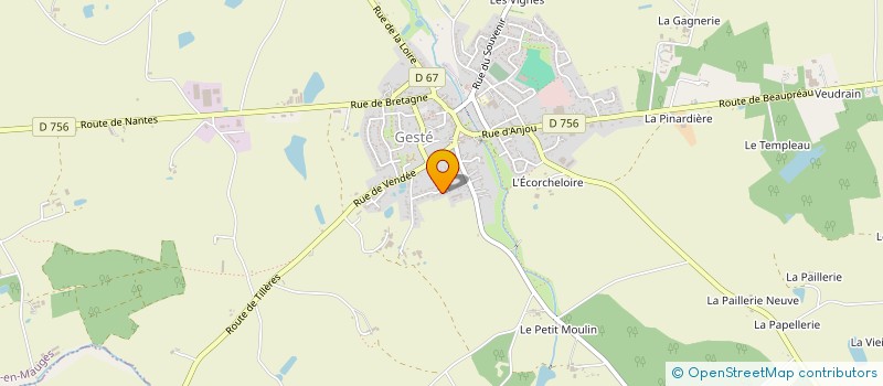 localisation de l'entreprise MONSIEUR BRUNO RIVE  BEAUPREAU-EN-MAUGES