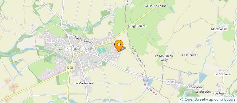 localisation de l'entreprise MONSIEUR BRUNO RIVIERE  NIEUL-LE-DOLENT