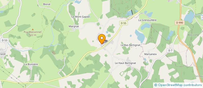 localisation de l'entreprise MONSIEUR BRUNO ROUILLARD à SAINT-PARDOUX-LES-CARDS