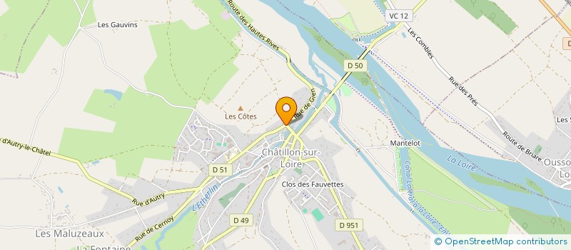 localisation de l'entreprise MONSIEUR BRUNO ROUSSELOT à CHATILLON-SUR-LOIRE