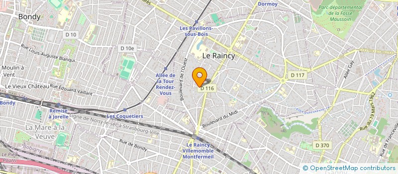 localisation de l'entreprise MONSIEUR BRUNO ROUX à LE RAINCY