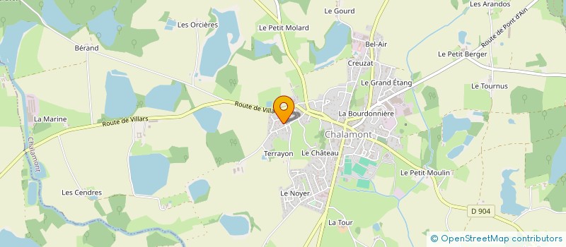 localisation de l'entreprise MONSIEUR BRUNO ROYER à CHALAMONT