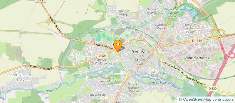 localisation de l'entreprise MONSIEUR BRUNO SIMON  SENLIS