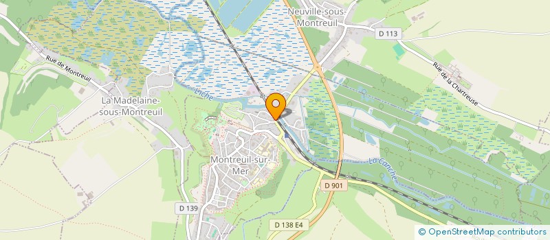 localisation de l'entreprise MONSIEUR BRUNO SMETHURST  MONTREUIL-SUR-MER