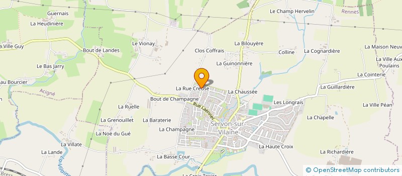 localisation de l'entreprise MONSIEUR BRUNO SOLLIER  SERVON-SUR-VILAINE