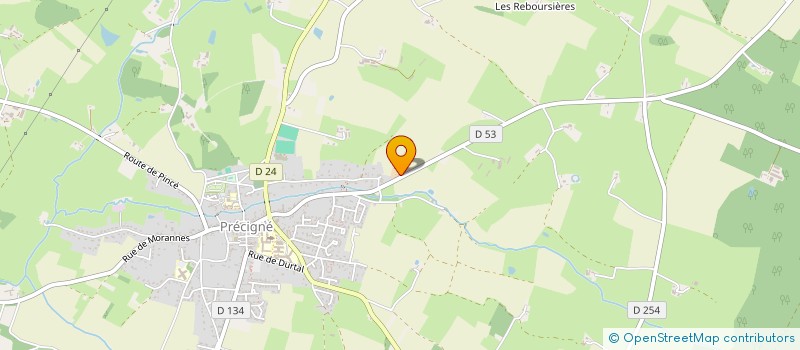 localisation de l'entreprise MONSIEUR BRUNO THEBERGE à PRECIGNE