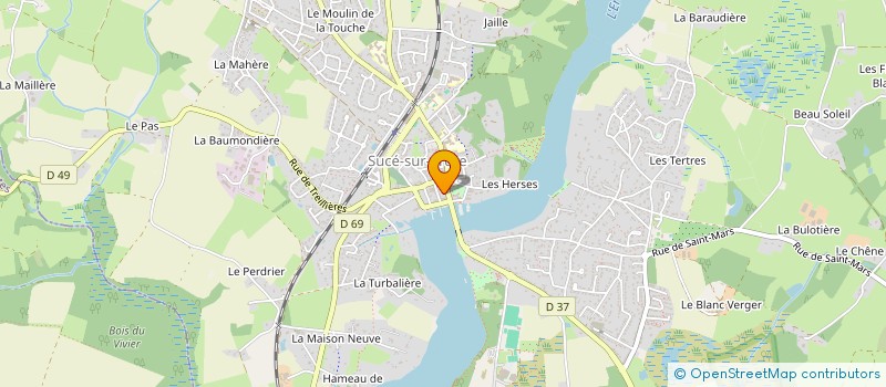 localisation de l'entreprise MONSIEUR BRUNO THIEBAULT à SUCE-SUR-ERDRE