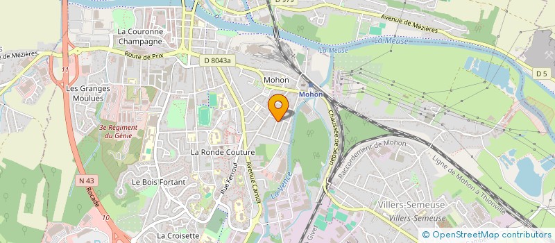 localisation de l'entreprise MONSIEUR BRUNO THIEBAULT  VILLERS-SEMEUSE