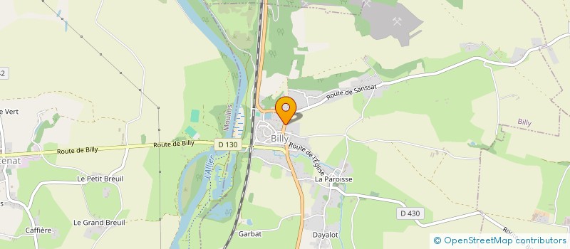 localisation de l'entreprise MONSIEUR BRUNO TOCANT  BILLY