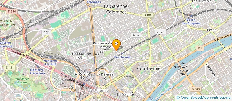 localisation de l'entreprise MONSIEUR BRUNO TROUART à COURBEVOIE