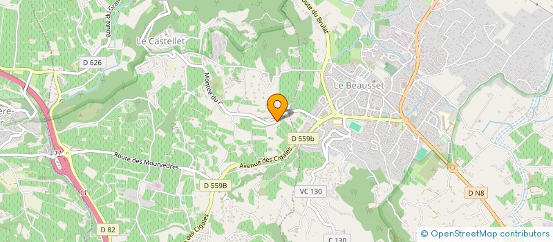 localisation de l'entreprise MONSIEUR BRUNO VADON à LE CASTELLET