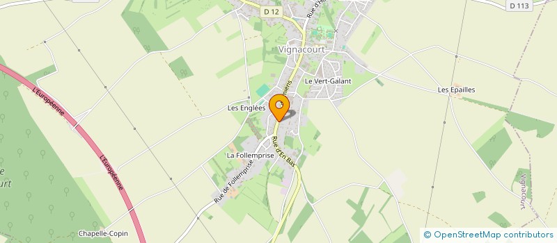 localisation de l'entreprise MONSIEUR BRUNO VANDENAMEELE  VIGNACOURT