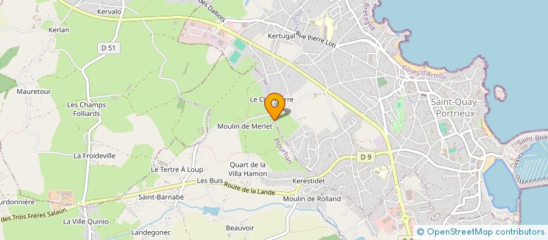 localisation de l'entreprise MONSIEUR BRUNO VERET à SAINT-QUAY-PORTRIEUX