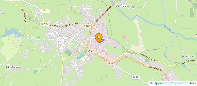 localisation de l'entreprise MONSIEUR BRUNO VERZY  MAURIAC