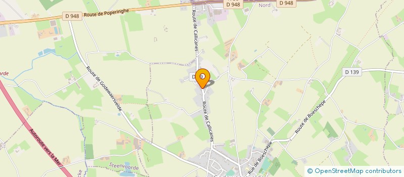 localisation de l'entreprise MONSIEUR BRUNO WIBAUX  GODEWAERSVELDE