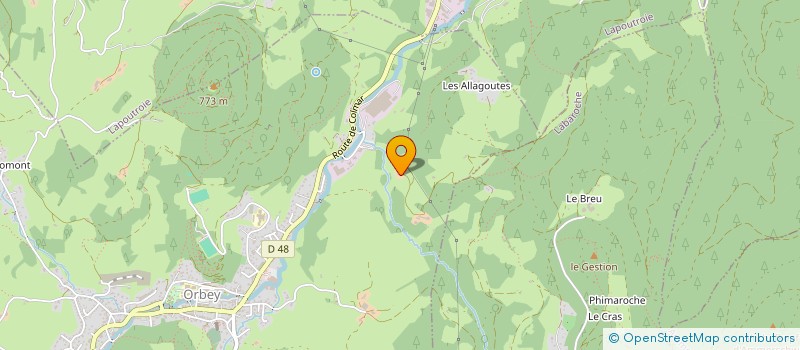 localisation de l'entreprise MONSIEUR BRUNO ZURINI  ORBEY