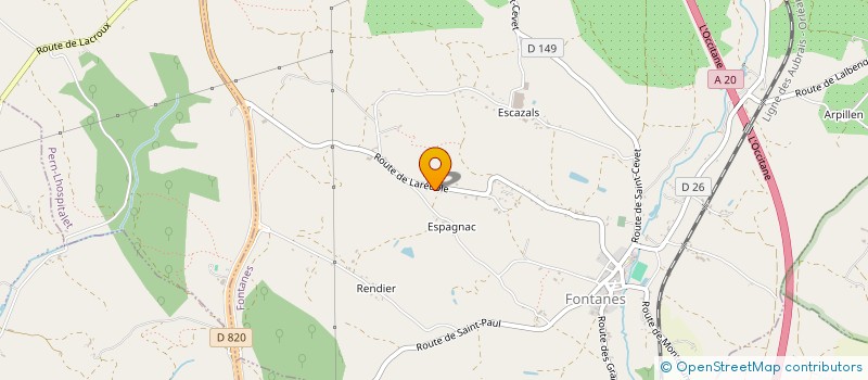 localisation de l'entreprise MONSIEUR BRYAN AUBERT  FONTANES