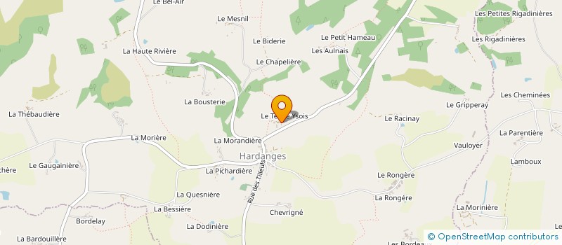 localisation de l'entreprise MONSIEUR BRYAN FOURET  HARDANGES