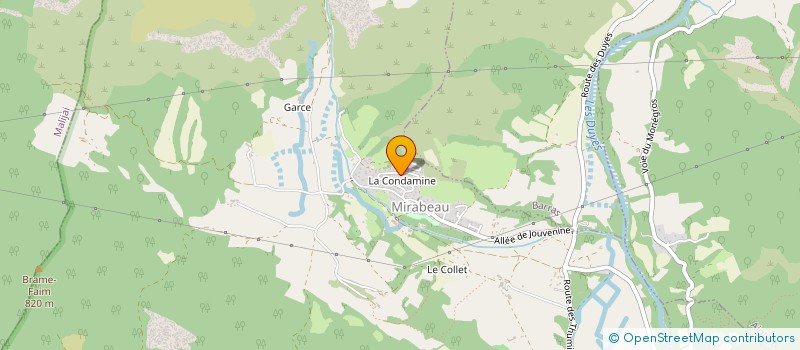 localisation de l'entreprise MONSIEUR BRYAN GAILLOT  MIRABEAU