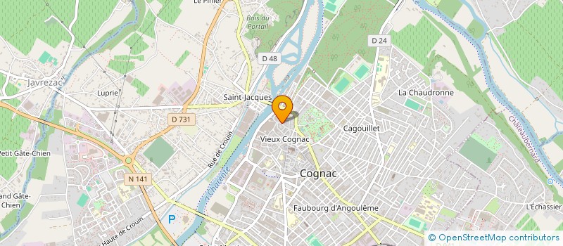 localisation de l'entreprise MONSIEUR BRYAN LACOTE à COGNAC