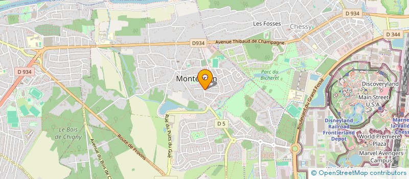 localisation de l'entreprise MONSIEUR BRYAN TRIPOT  MONTEVRAIN