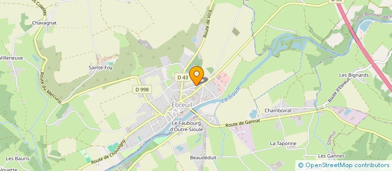 localisation de l'entreprise MONSIEUR BURHAN BEGESHI  EBREUIL