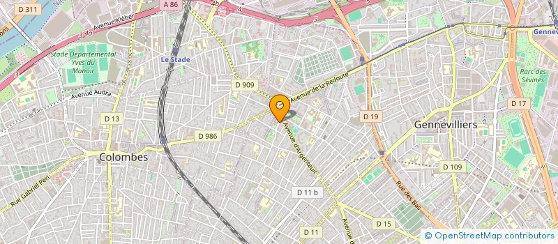 localisation de l'entreprise MONSIEUR CALIXTE HENROTTE à BOIS-COLOMBES