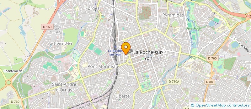 localisation de l'entreprise MONSIEUR CALIXTE HERBRETEAU  LA ROCHE-SUR-YON