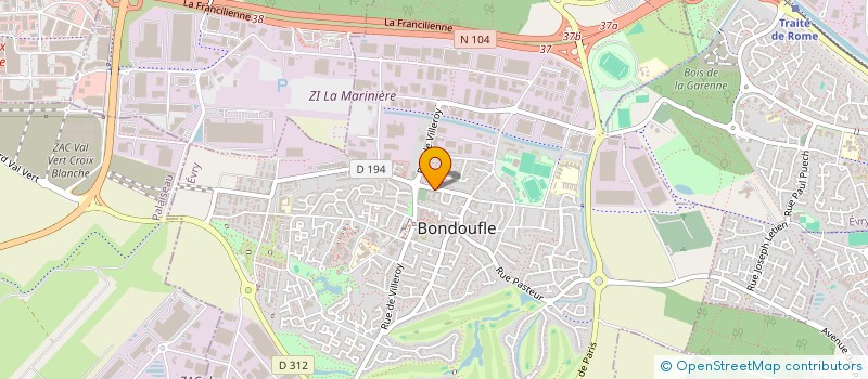 localisation de l'entreprise MONSIEUR CALVIN CHAUFFOURNIER à BONDOUFLE