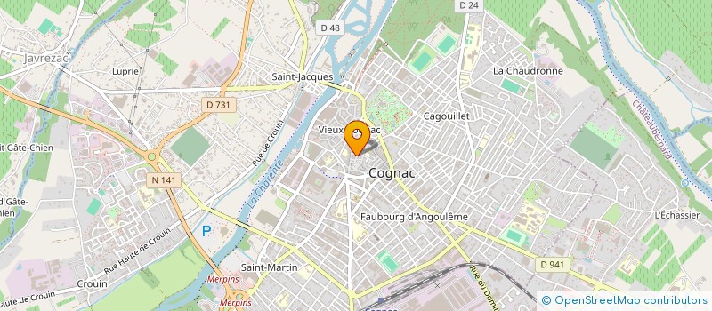 localisation de l'entreprise MONSIEUR CALVIN DINAND à COGNAC