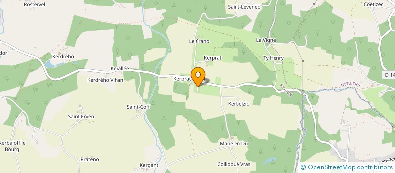 localisation de l'entreprise MONSIEUR CALVIN EZANNO  PLOUAY