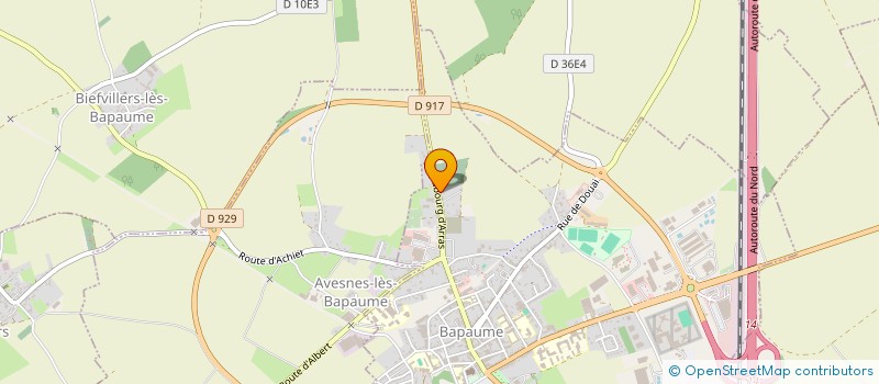 localisation de l'entreprise MONSIEUR CALVIN KLIN  BAPAUME