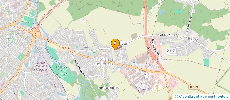 localisation de l'entreprise MONSIEUR CALVIN LEVILLAIN  SAINT-PARRES-AUX-TERTRES