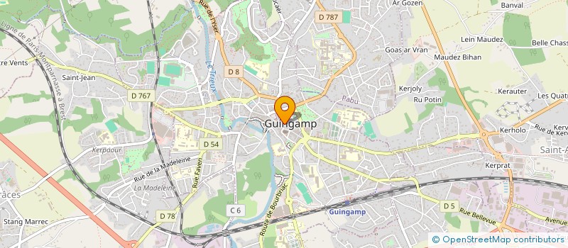 localisation de l'entreprise MONSIEUR CAMILLE AUFFRAY  GUINGAMP