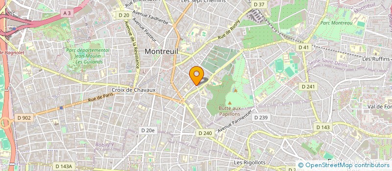 localisation de l'entreprise MONSIEUR CAMILLE DORBON à MONTREUIL