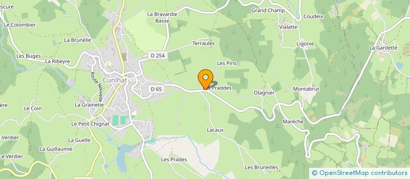 localisation de l'entreprise MONSIEUR CAMILLE LACHIZE  CUNLHAT