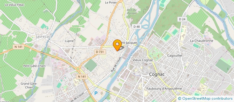 localisation de l'entreprise MONSIEUR CAMILLE LARBEY à COGNAC