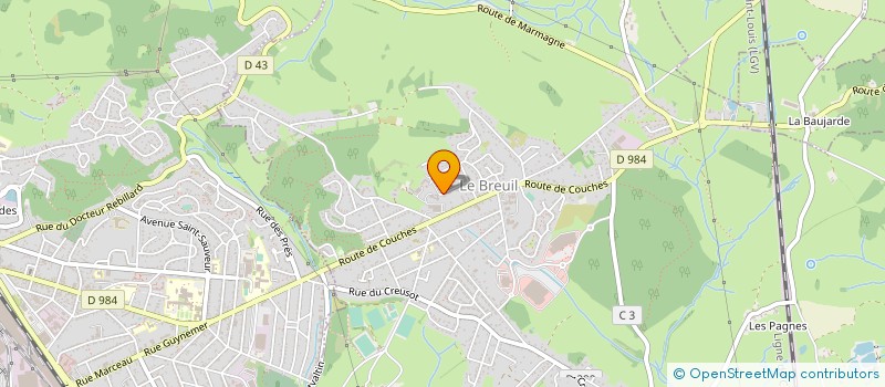 localisation de l'entreprise MONSIEUR CAMILLE MOREAU  LE BREUIL