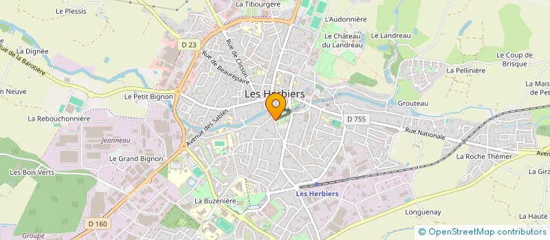 localisation de l'entreprise MONSIEUR CAMILLE OUVRARD à LES HERBIERS