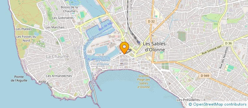 localisation de l'entreprise MONSIEUR CAMILLE RAUD à LES SABLES D'OLONNE