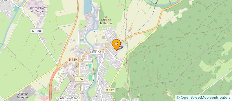 localisation de l'entreprise MONSIEUR CAMILLE ROLAND  DOUBS