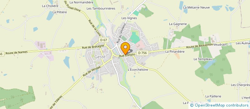 localisation de l'entreprise MONSIEUR CAMILLE ROUDIER à BEAUPREAU-EN-MAUGES