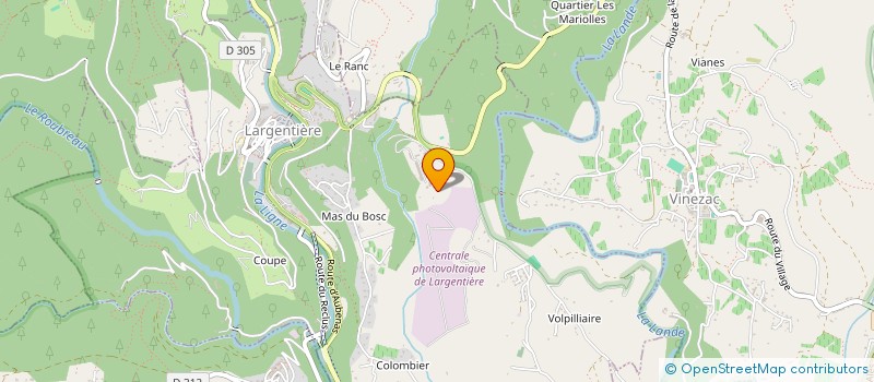 localisation de l'entreprise MONSIEUR CAMILLE TERRIS  LARGENTIERE