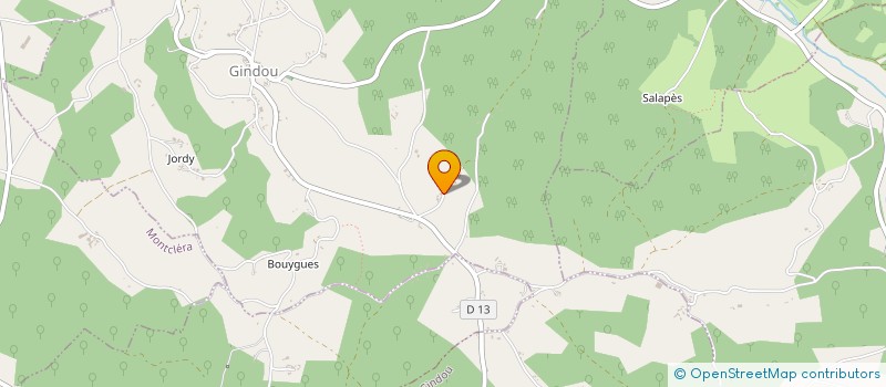 localisation de l'entreprise MONSIEUR CAMMILLE BARGUES  GINDOU