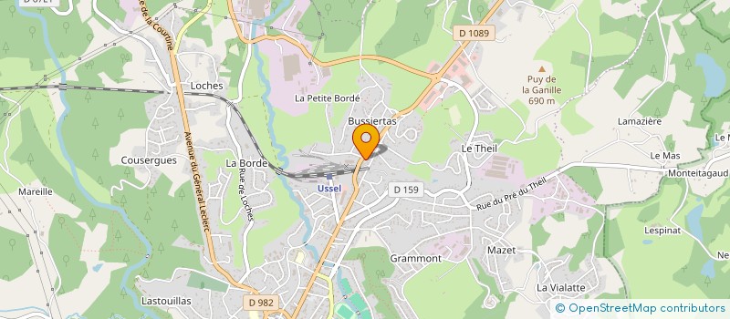 localisation de l'entreprise MONSIEUR CANEDO LAGO à USSEL