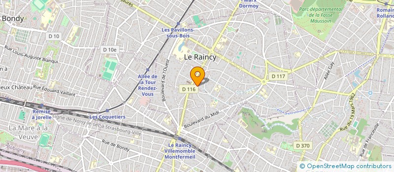 localisation de l'entreprise MONSIEUR CARL KRISTIANSEN à LE RAINCY
