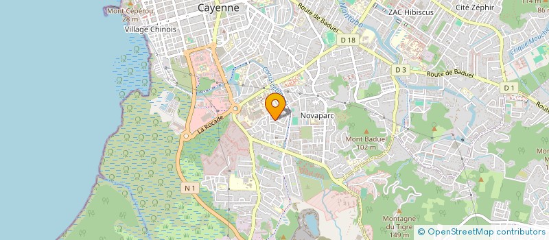 localisation de l'entreprise MONSIEUR CARLIN BELANCOURT  CAYENNE