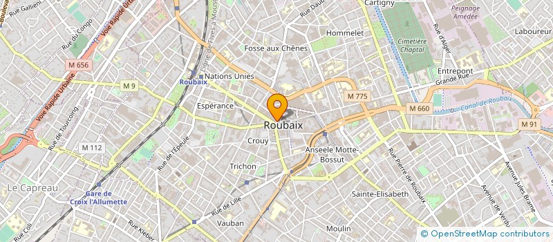 localisation de l'entreprise MONSIEUR CARLOS BECQUELIN à ROUBAIX