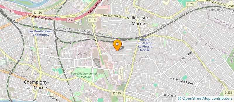 localisation de l'entreprise MONSIEUR CARLOS DOS SANTOS NEVES à VILLIERS-SUR-MARNE